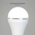 cheap Decorative Lights-1pcs Multifunctional Rechargeable 12W Emergency LED Light Bulbs 60W Equivalent 6000K Bright Outdoor Hanging Lamp Lights for Power Outage Camping Garden Parties-E26/E27, AC100-240V