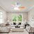 cheap Ceiling Fan Lights-50cm Modern Ceiling Fan Light with 6 Blades, Remote Control RGB Dynamic Lighting Bluetooth Speaker 3 Speed  Color Temp Settings for Kids Bedroom, Game Room Party Decor