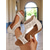 cheap Vacation Sandals-Women&#039;s White Cutout Flat Sandals with Floral Pattern – Casual Summer Shoes with Zipper Closure for Daily Wear, Beach, and Travel