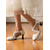 cheap 1950s-Women&#039;s Brown Oxford-Style Mid Heel Pumps with Cross Straps – 1950s Vintage Brogue Mary Jane Shoes for Office, Retro Parties, and Daily Wear
