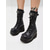 baratos Botas da moda-Botas de combate femininas plataforma brancas, botas de cano alto com cadarço e painel de malha com tiras de fivela, estilo streetwear ousado para looks de vida noturna e festas