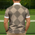 cheap Men&#039;s Color Block Polo-Men&#039;s Color Block Polo Short Sleeve Turndown Business Casual Daily Sports &amp; Outdoor Athleisure Casual Daily Pocket Buttons Summer Robin&#039;s Egg Blue Grey Brown