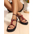 abordables Sandalias Planas-Sandalias bohemias con cordones y cuentas para mujer: sandalias gladiadoras planas hechas a mano para vacaciones en la playa, festivales y conjuntos de verano.