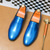 abordables Mocasines-Mocasines metálicos dorados brillantes para hombre: zapatos de vestir de piel sintética de moda para fiestas, recepciones de boda, presentaciones en el escenario, noches de graduación y eventos en clubes nocturnos.