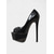 cheap Nightlife Party-Women&#039;s Black Patent Platform Stiletto Heels with Peep-Toe, Ultra-High Nightlife Pumps for Rooftop Parties, Clubbing, Date Nights or Glam After-Dark Events