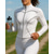 economico Giacche da corsa-Per donna Tinta unita Giaccia da corsa Giacca da esterno Estate Primavera Cerniera completa Snello Manica Lunga Sportivo Asciugatura Rapida Leggero Elastico Traspirante Tennis Golf Corsa Nero Bianco