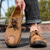 abordables Chaussures Décontractées à Lacets-Baskets d'extérieur à lacets pour hommes, couleur beige, avec tige en mesh respirant, semelle en caoutchouc antidérapante et semelle intérieure coussinée pour la randonnée, la marche sur sentier et les aventures en plein air