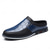 cheap Men's Clogs &amp; Mules-Men's Blue and Black Casual Slip-On Shoes – Crocodile Pattern Upper with Contrast Sole, Modern Lightweight Shoes for Travel, Business Casual and Daily Wear