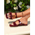 cheap Dress Sandals-Women&#039;s Patent Leather T-Strap Flat Slide Sandals with Gold Buckle for Casual Dates and Summer Street Style