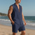 cheap Men&#039;s Tee Sets-Men&#039;s T-shirt Suits 2 Pieces Outfits Tee &amp; Shorts Sleeveless Lapel Summer Plain Fashion Casual 2 Piece Vacation Daily Wear Going out Black White Yellow Top Tee for Men