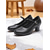 cheap Latin Shoes-Women&#039;s Black Low Heel Character Dance Shoes with Ankle Strap - Professional Stage Performance Footwear for Latin, Jazz and Ballroom Practice