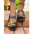 cheap Women's Clogs &amp; Mules-Women's Purple Floral Leather Slip-On Clogs with 3D Flower Appliqué – Vintage Bohemian Comfort Shoes for Casual Wear, Gardening, and Travel