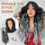 cheap Clip in Extensions-Clip in Hair Extensions 24 Inch 8PCS Natural Black Mix Silver Grey Long Wavy Synthetic Hair Extensions Clip ins Thick Double Weft Extensions for Women