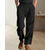 cheap Business-Men&#039;s Linen Pants Trousers Summer Pants Beach Pants Pocket Elastic Waist Drawstring Plain Comfort Breathable Vacation Daily Holiday Hawaiian Boho Black White