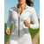 economico Giacche da corsa-Per donna Tinta unita Giaccia da corsa Giacca da esterno Estate Primavera Cerniera completa Snello Manica Lunga Sportivo Asciugatura Rapida Leggero Elastico Traspirante Tennis Golf Corsa Nero Bianco