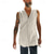 abordables Débardeurs-Homme Débardeur Sous-Vêtements T-shirt sans manches Sans manches À capuche Été Uni Mode Designer Basique Boutons Vacances Rue Sortir Noir Beige T-shirt haut de gamme pour homme