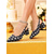 billige 1950-talls retro-damesko med polkaprikker og slingback og blokkhæl – vintage pensko i 1950-tallsstil for fester, kontor og retro-arrangementer