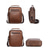 levne Pánské tašky-Pánská hnědočerná crossbody kabelka z umělé kůže s několika přihrádkami na zip pro služební cesty a každodenní použití v kanceláři