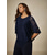 preiswerte Schicke Blusen-Damen Bluse Elegante Oberteile Spitze Patchwork Geschichtet Einfach Elegant Halbarm Rundhalsausschnitt Normale Oberteile Täglich Hochzeitsgast Marineblau Sommer Frühling