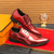 baratos Sapatos Oxford-sapatos masculinos de couro envernizado verde com cadarço – sapatos formais brilhantes com acabamento polido, ideais para casamentos e celebrações noturnas
