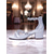 cheap Cocktail-Women&#039;s Purple Satin Block Heel Sandals - Crystal Embellished Ankle Strap Evening Shoes for Elegant Banquets and Cocktail Parties