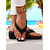 cheap Vacation Sandals-Women&#039;s Black Braided Flip Flop Sandals – Casual Summer Footwear for Beach, Poolside, and Daily Comfort