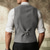 cheap Men&#039;s Vest-Men&#039;s Vest Gilet Outdoor Daily Fashion Casual Spring Fall Buttons Pocket Polyester Comfortable Plain Single Breasted One-button V Neck Regular Fit Black Gray Vest