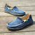 cheap Slip-On Casual Shoes-Men's Blue Denim Loafers with Frayed Edge Design Slip-On Lightweight Casual Shoes for Weekend Outings Summer Strolls and Daily Comfort