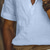 cheap Street-Men's Linen Shirt Popover Shirt Casual Shirt Beach Shirt Band Collar Shirt Plain Vacation Casual White Blue Orange Army Green Long Sleeve Mandarin Collar Summer Spring &amp; Summer Clothing Apparel