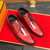 baratos Sapatos Oxford-sapatos masculinos de couro envernizado verde com cadarço – sapatos formais brilhantes com acabamento polido, ideais para casamentos e celebrações noturnas
