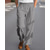 cheap Business-Men&#039;s Linen Pants Trousers Summer Pants Beach Pants Pocket Elastic Waist Drawstring Plain Comfort Breathable Vacation Daily Holiday Hawaiian Boho Black White