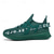 preiswerte Herren Laufschuhe-Grüne Herren-Laufschuhe mit auffälligem Schriftzug – bequem, leicht, ideal zum Laufen, fürs Fitnessstudio und für einen aktiven Lebensstil.