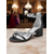 cheap Cocktail-Women&#039;s Purple Satin Block Heel Sandals - Crystal Embellished Ankle Strap Evening Shoes for Elegant Banquets and Cocktail Parties