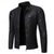 cheap Leather Jackets-Men&#039;s Faux Leather Jacket Biker Jacket Motorcycle Jacket Vacation Daily Windproof Warm Pocket Fall Winter Plain Fashion Classic Stand Collar Regular Black Yellow Jacket