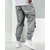 cheap Cargo Pants-Men&#039;s Cargo Pants Joggers Trousers Elastic Waist Drawstring Multi Pocket Color Block Wearable Outdoor Daily Camping &amp; Hiking Fashion Classic Gray