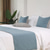 cheap Bedding Accessories-Bed Runner Bed Scarf, Two Tone Colors Decorative Bed Scarf for Home Hotel Bedspreads Scarves Protection Modern Solid Bed Runner for Foot of Bed Home Bedroom Bedding Decoration