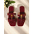 cheap Dress Sandals-Women&#039;s Patent Leather T-Strap Flat Slide Sandals with Gold Buckle for Casual Dates and Summer Street Style