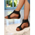 cheap Vacation Sandals-Women&#039;s White Cutout Flat Sandals with Floral Pattern – Casual Summer Shoes with Zipper Closure for Daily Wear, Beach, and Travel