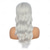 cheap Historical Wigs-Long Grey Mullet Wig for Women with Bangs 90s 80s Wigs Natural Looking Synthetic Wig With Bangs for Women Wig Halloween Wigs