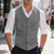 cheap Men&#039;s Vest-Men&#039;s Vest Gilet Outdoor Daily Fashion Casual Spring Fall Buttons Pocket Polyester Comfortable Plain Single Breasted One-button V Neck Regular Fit Black Gray Vest