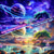 cheap Blacklight Tapestries-Blacklight Tapestry Glow in the Dark Glow Party UV Reactive Galaxy Trippy Misty Mushroom Nature Landscape Hanging Tapestry Wall Art Mural for Living Room Bedroom