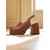 cheap 1950s-Women&#039;s Brown Chunky Platform Loafer Heels with Slingback Strap – Retro 1950s Style Block Heel Pumps for Fashion Events, Streetwear, and Daily Wear