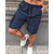 cheap Outdoor-Men&#039;s Cargo Shorts Shorts Summer Shorts Drawstring Elastic Waist Multi Pocket Plain Comfort Wearable Knee Length Outdoor Sport Daily Fashion Casual Black Navy Blue