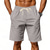 cheap Classic-Men's Shorts Linen Shorts Summer Shorts Beach Shorts Drawstring Pocket Elastic Waist Stripes Comfort Breathable Short Beach Vacation Holiday Hawaiian Boho Black Navy Blue