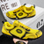 cheap Casual Sneakers-Men's Yellow Sports Sneakers with Black Accents - Lightweight Design, Breathable, Ideal for Running, Sports and Active Lifestyle
