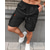 cheap Outdoor-Men&#039;s Cargo Shorts Shorts Summer Shorts Drawstring Elastic Waist Multi Pocket Plain Comfort Wearable Knee Length Outdoor Sport Daily Fashion Casual Black Navy Blue