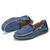 cheap Slip-On Casual Shoes-Men's Blue Denim Loafers with Frayed Edge Design Slip-On Lightweight Casual Shoes for Weekend Outings Summer Strolls and Daily Comfort