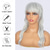 cheap Historical Wigs-Long Grey Mullet Wig for Women with Bangs 90s 80s Wigs Natural Looking Synthetic Wig With Bangs for Women Wig Halloween Wigs