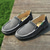 cheap Slip-On Casual Shoes-Men's Blue Denim Loafers with Frayed Edge Design Slip-On Lightweight Casual Shoes for Weekend Outings Summer Strolls and Daily Comfort