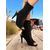 cheap Vacation Sandals-Women&#039;s Black Lace-up Peep Toe Ankle Boots – High Heel Suede Booties with Open Toe, Perfect for Music Festivals, Casual Outings, and Nightlife